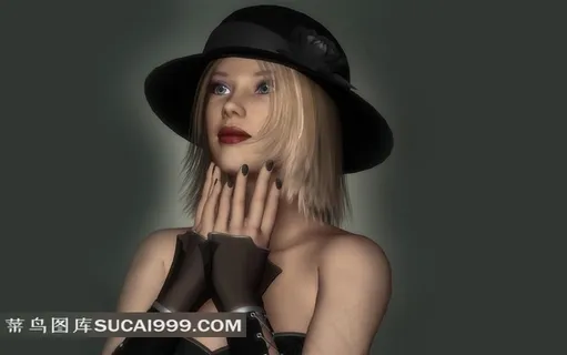 戴帽的性感清纯3D美女