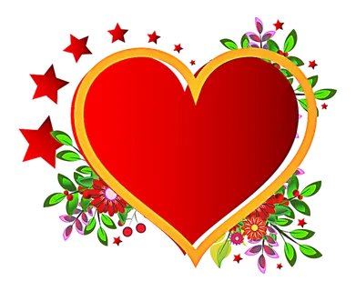 素材五角星爱心