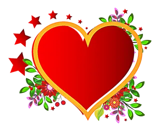 素材五角星爱心