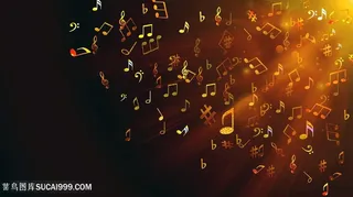 音乐炫光背景音符背景