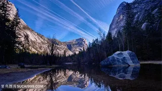 湖畔美景风景画壁纸