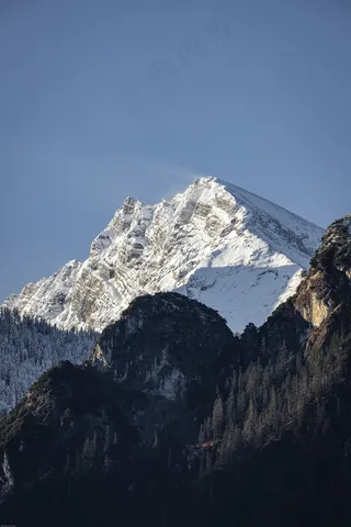 山 冬天 雪 景观 自然 阿尔卑斯山  冬季景观