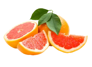 免抠红心西柚，叶子，新鲜水果，柚子