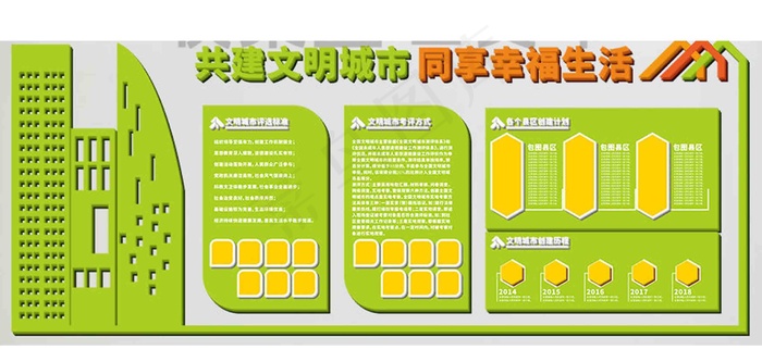 文明城市2cdr矢量模版下载