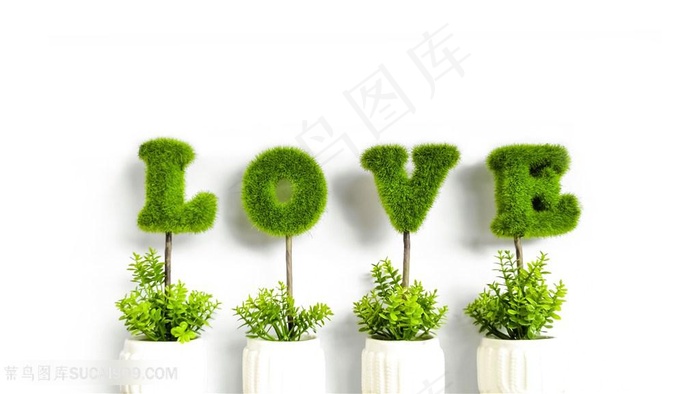 绿色环保植物LOVE