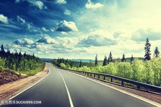 美丽道路景色高清图片