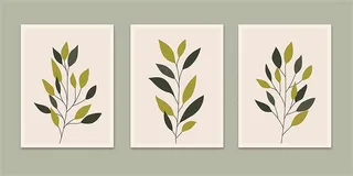 植物装饰画绿色清晰简约北欧时尚