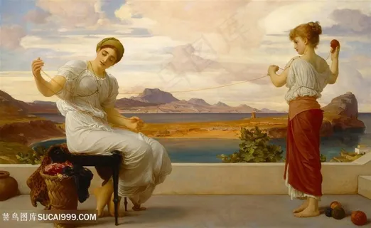 弗雷德里克 · 莱顿唯美海景美女装饰画