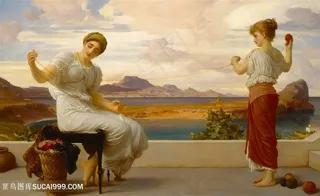 弗雷德里克 · 莱顿唯美海景美女装饰画