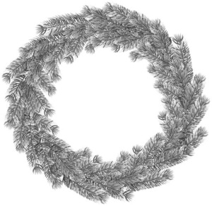 圣诞花环 PNG免抠