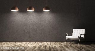 精美墙壁与射灯灯光高清图片