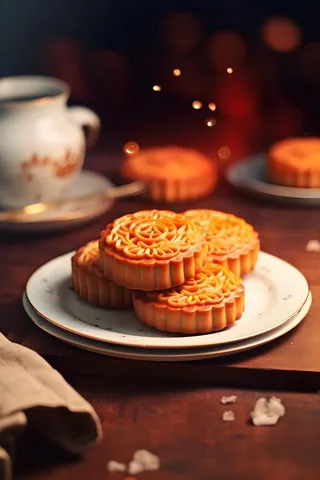 复古月饼摄影美食