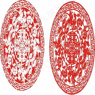 喜剪纸 剪纸风元素