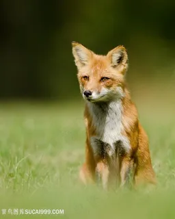 唯美野生动物金黄色小狐狸图片