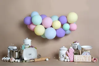 儿童照相拼接背景