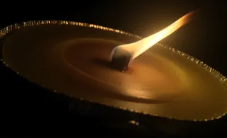 烛光火焰特写图片