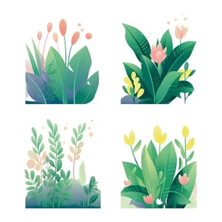 植物花朵矢量元素