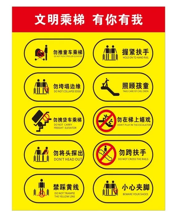 矢量文明乘梯导视牌cdr矢量模版下载