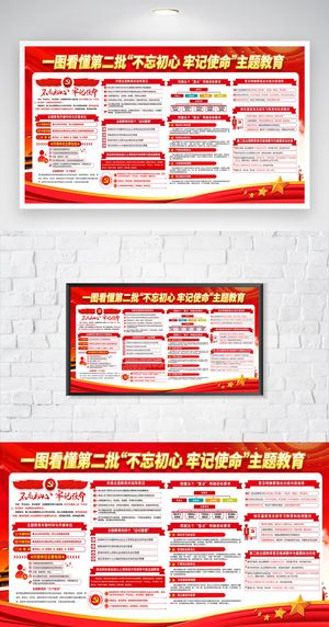 质感不忘初心党建展板