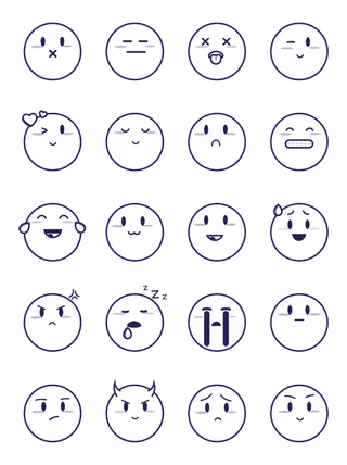 矢量表情素材