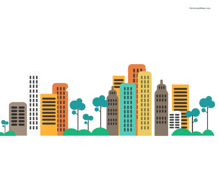 城市卡通多彩少儿兴趣班素材