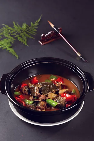 干锅美食焖锅湘菜麻辣香辣纸锅干锅野生甲鱼