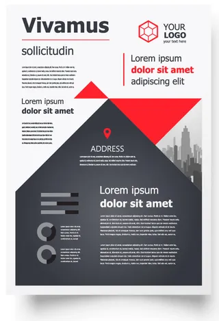 包装宣传册设计模板传单页抽象商务宣传册A4模板创意封面趋势宣传