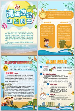 高温热浪防控科普知识海报