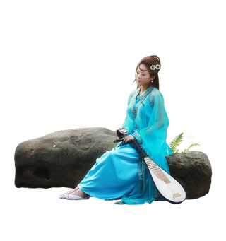 22 (5)免抠元素 免抠摄影 美女 人物 服装 古风 演奏