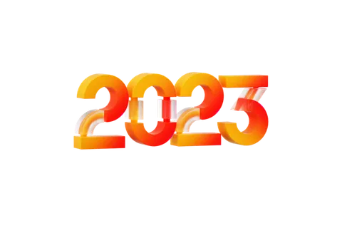 023兔年新年创意渐变磨砂字体C4D模型