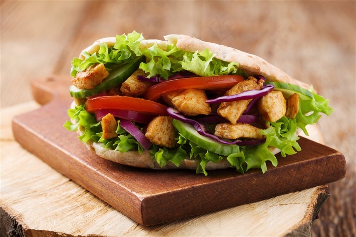 美味可口的汉堡