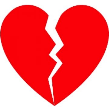 破碎的心 PNG免抠(360x360)