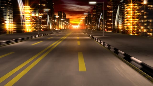 夜晚, 城市, 路, 街, 晚上, 灯, 建造, 体系结构