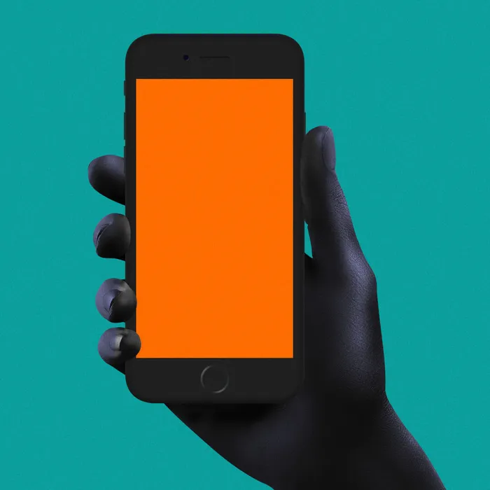 右手手持苹果手机展示样机