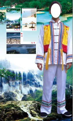 民族服装图cdr矢量模版下载