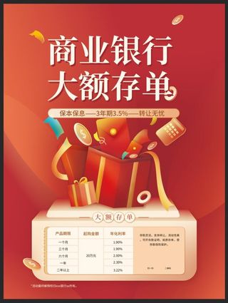 银行金融理财投资商业海报