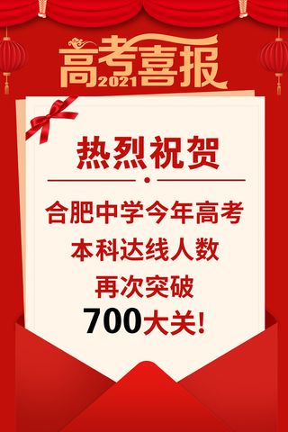 高考喜报红色表彰海报