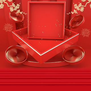 立体C4D场景电商首页主图直通车促销banner海报背景PSD素材