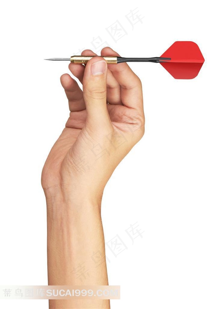 飞镖系列 - 拿着红色飞镖的手