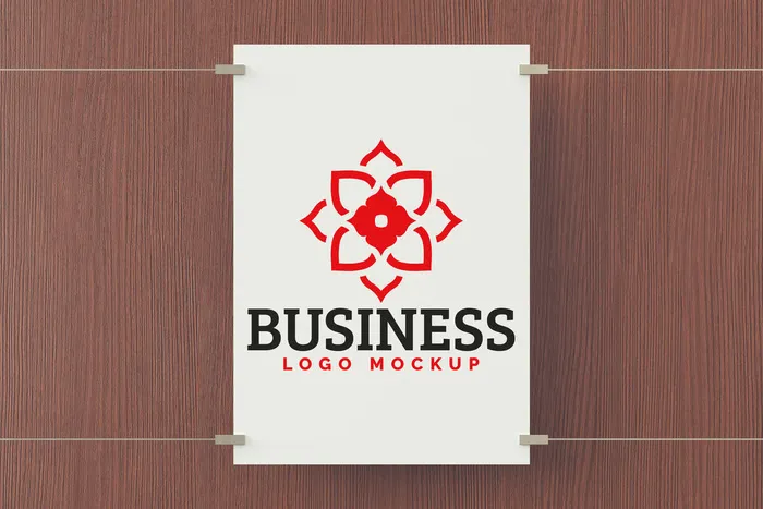 亚克力背景logo样机模板psd模版下载