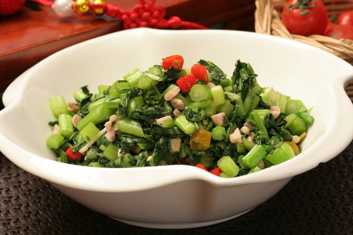 青菜肉碎煲