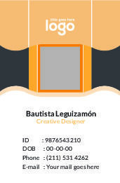 浅黄工作证名片