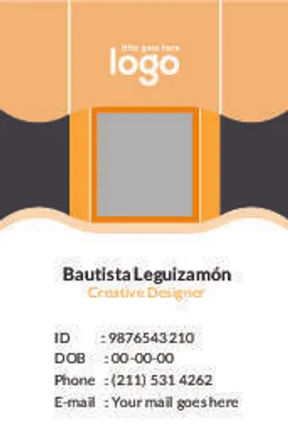 浅黄工作证名片