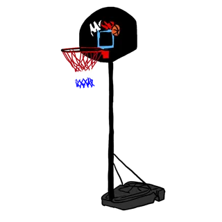 黑色篮球架元素篮球赛免扣素材