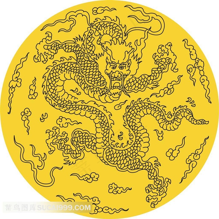 龙纹祥云图案素材
