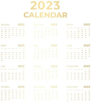 2023 年日历 PNG免抠