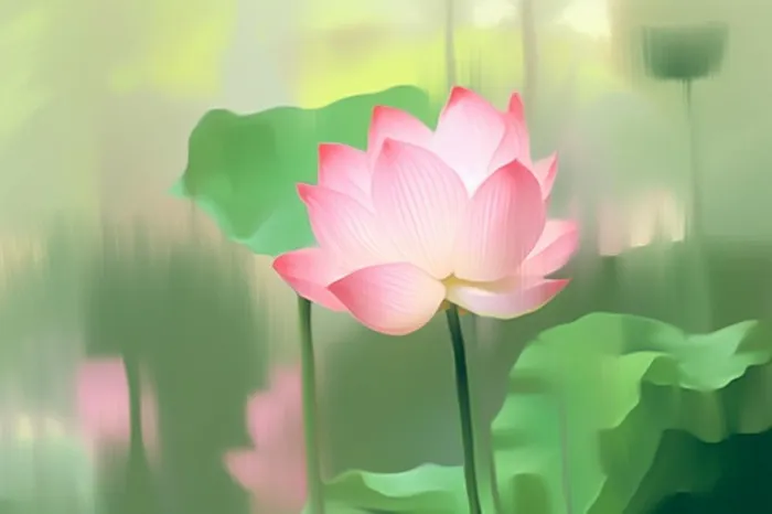 创意意境荷花粉色雾面背景(1344x896)