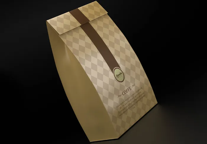 袋子样机 质感立挺硬质 牛皮纸袋 礼品袋 纸质食品打包袋 包装袋psd模版下载