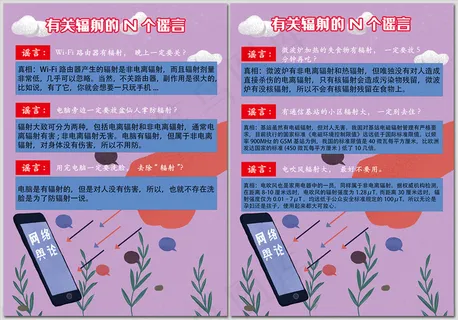 关于辐射的几个谣言海报图片