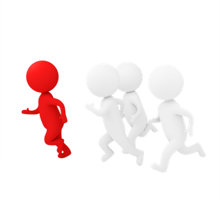 3D商务小人合作火柴人办公白领团队小黑人元素PNG设计素材模板